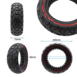 Rueda maciza 10x3,0/255x80 (80/65-6) roja [Amitor] 2