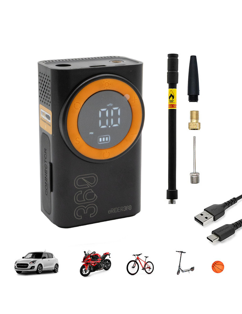 AIR-008 Inflador eléctrico portátil función Power Bank