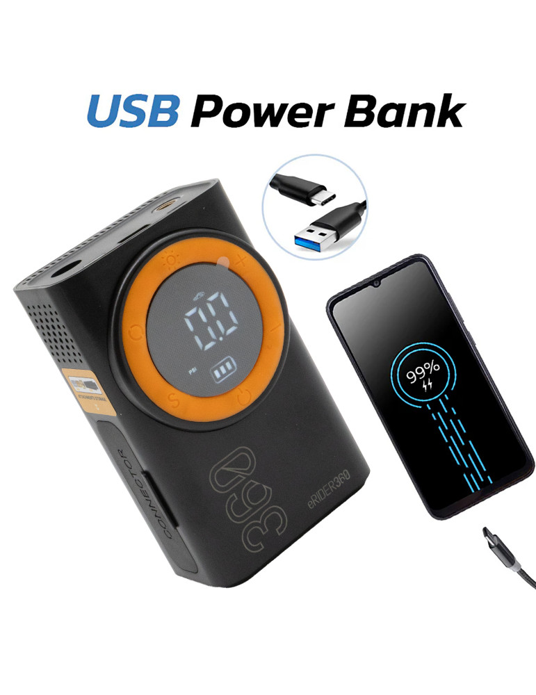 AIR-008 Inflador eléctrico portátil función Power Bank