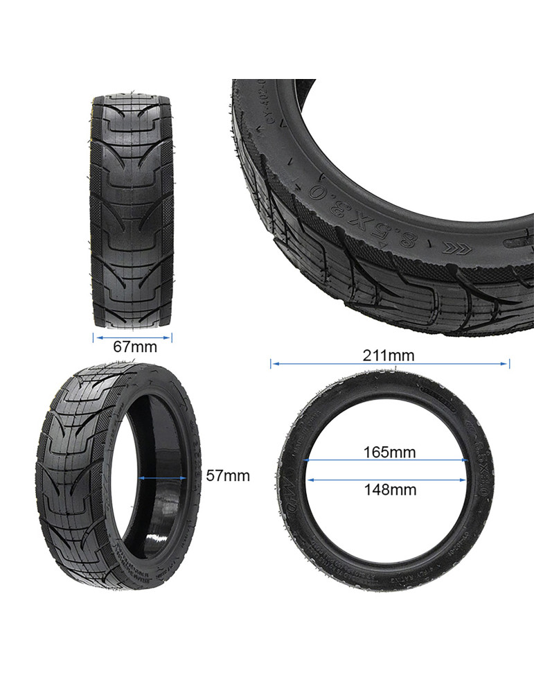 Neumático 8,5x3 tubeless cityroad EWHEEL PANTHERURBAN