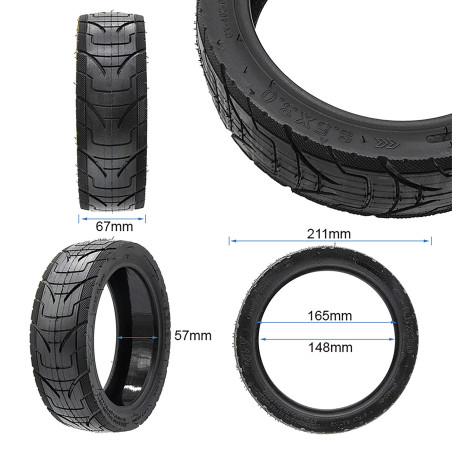 Neumático 8,5x3 tubeless cityroad EWHEEL PANTHERURBAN