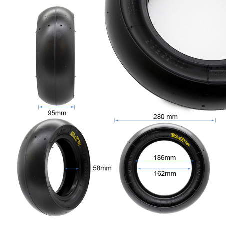 Neumático tubeless radial 100/55 R6,5 Slick [Pmt]