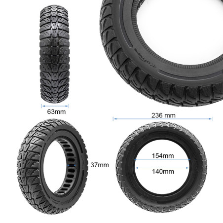 Rueda maciza 10x2,5-6,1 [Cityneye] - negro