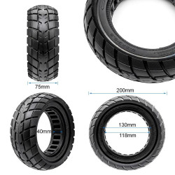 Rueda maciza ultraligera offroad 8,5x3-5,5 - linea negra [Ewheel] 2
