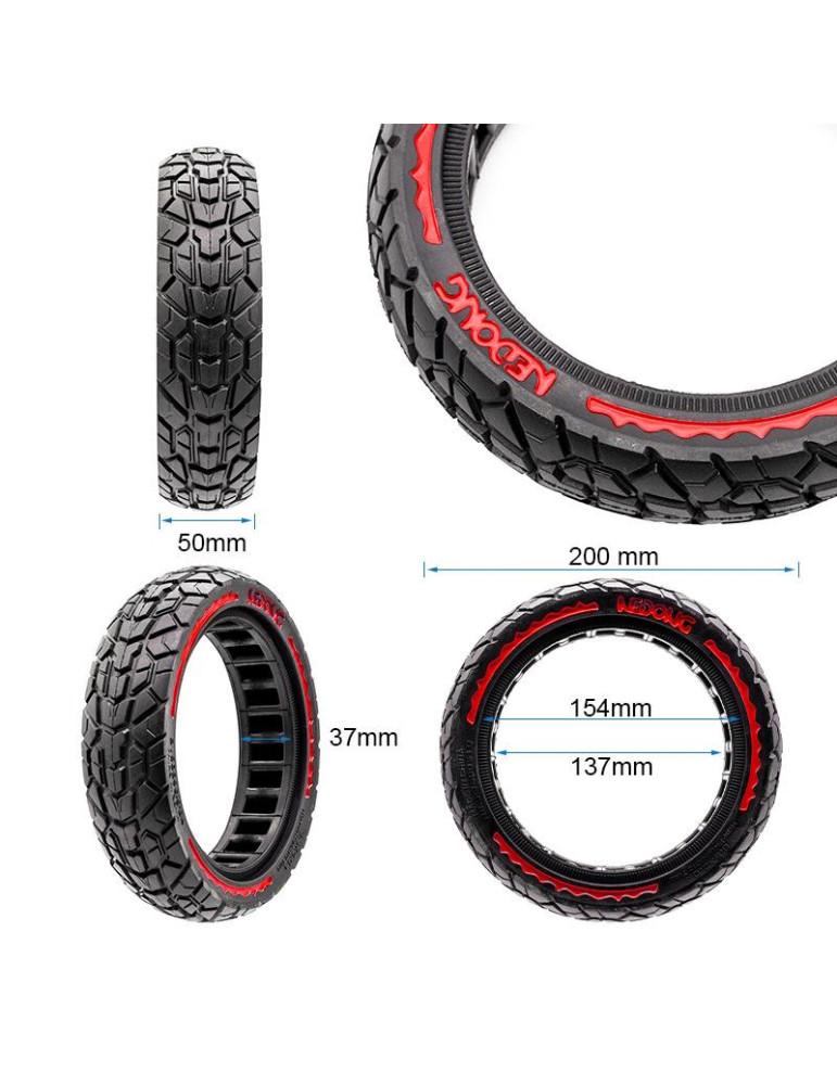 Rueda maciza ultraligera offroad 8,5x2-6,1/B34 - roja [Nedong]
