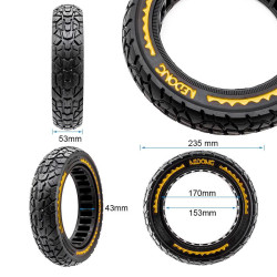 Rueda maciza ultraligera offroad 10x2,125-6,5/B44 - amarillo [Nedong] 2