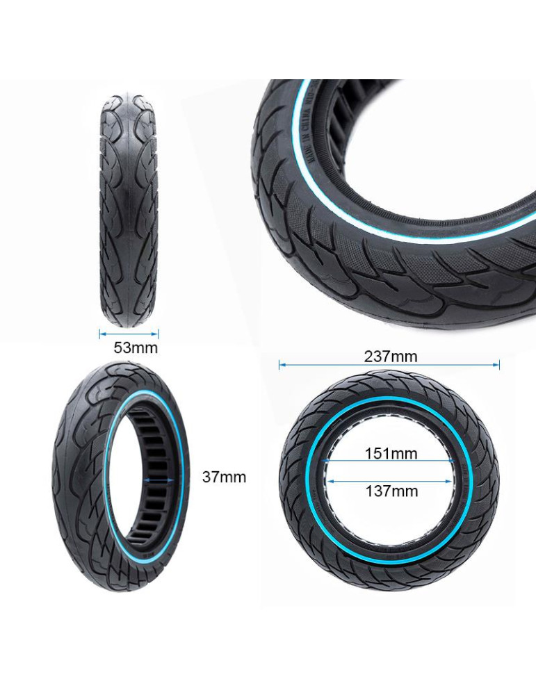 Rueda maciza ultraligera 10x2,125-6,1/B34 - línea azul [Nedong]