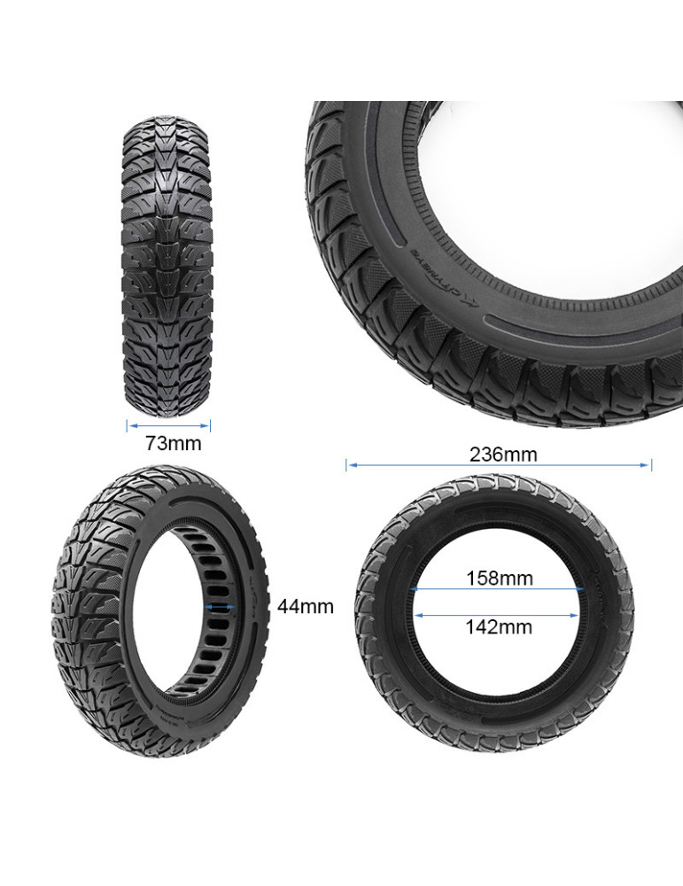 Rueda maciza 10x3-6,5 [Cityneye] - negro