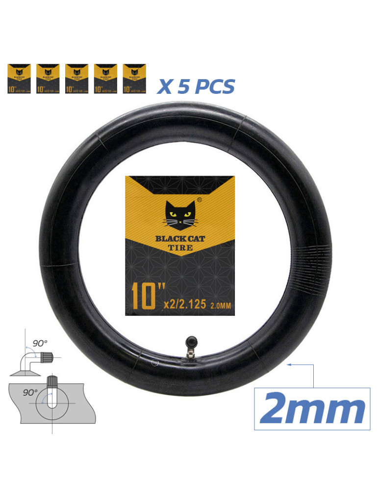 Cámara premium 2.0mm grosor 10x2/2,125 VC 90x90º - 5uds [Black cat]
