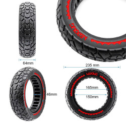 Rueda maciza ultraligera offroad 10x2,5/B44 - rojo [Nedong] 2