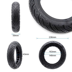 Rueda maciza 10x2,5-6,5/B43 (60/70-6,5) - Compatible con Ninebot G30 2