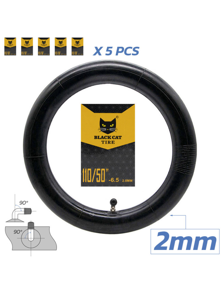 Cámara premium 110/50-6.5 2.0mm VC 90x90º - 5uds [Black cat]
