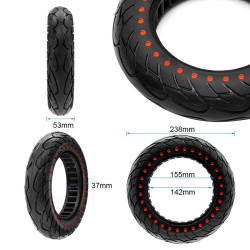 Rueda maciza ultraligera 10x2,125-6,1/B34 - puntos rojos [Nedong] 2