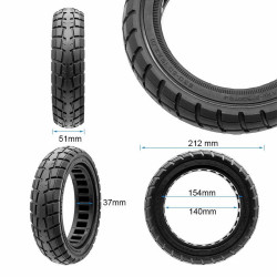 Rueda maciza ultraligera offroad 230x50 / 9x2-6,1/B34 - linea negra [Ewheel] 2