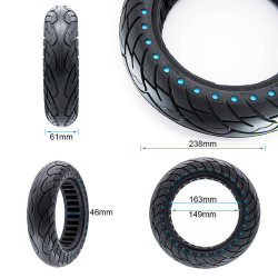 Rueda maciza ultraligera 10x2,5-6,1/B44 - puntos azules [Nedong] 2