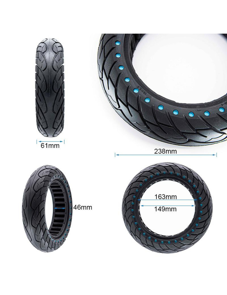 Rueda maciza ultraligera 10x2,5-6,1/B44 - puntos azules [Nedong]