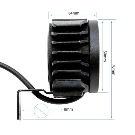 Faro led con claxon FC1 12-72v