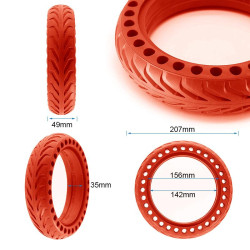 Rueda maciza perforada 8,5x2-6,1/B34 - rojo 2
