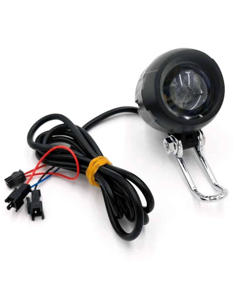 Faro led con claxon negro 12-72v con conector SM
