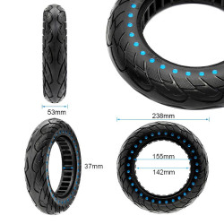 Rueda maciza ultraligera 10x2,125-6,1/B34 - puntos azules [Nedong] 2