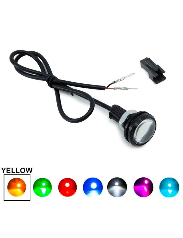 Led ojo de águila amarillo 12V - 1ud
