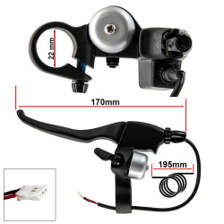 Maneta de freno con sensor, tensor y timbre L para Cecotec Outsider / Bongo serie A 2