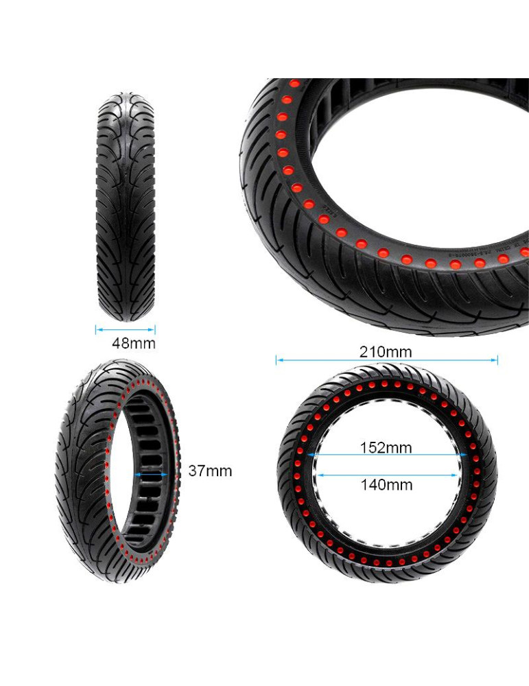 Rueda maciza ultraligera 8,5x2-6,1/B34 - puntos rojos [Nedong]