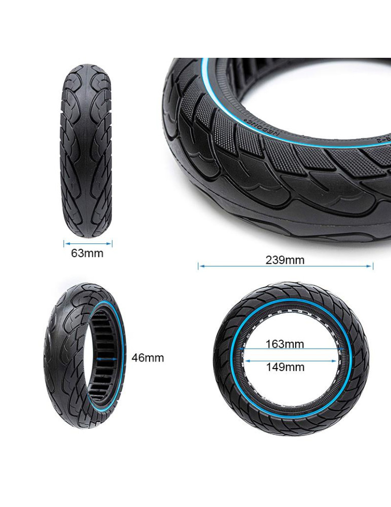 Rueda maciza ultraligera 10x2,5-6,5/B44 - línea azul [Nedong]