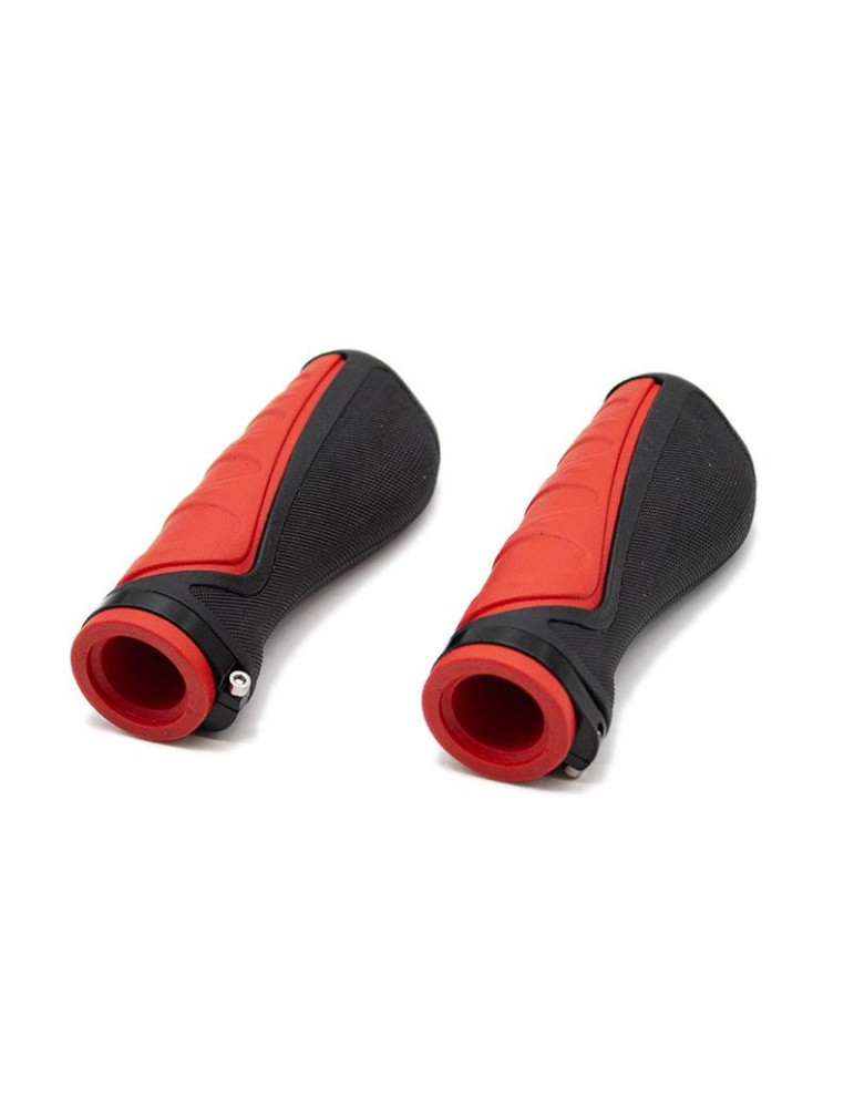 Puños de silicona ergonómicos con bloqueo rojos - 2 uds