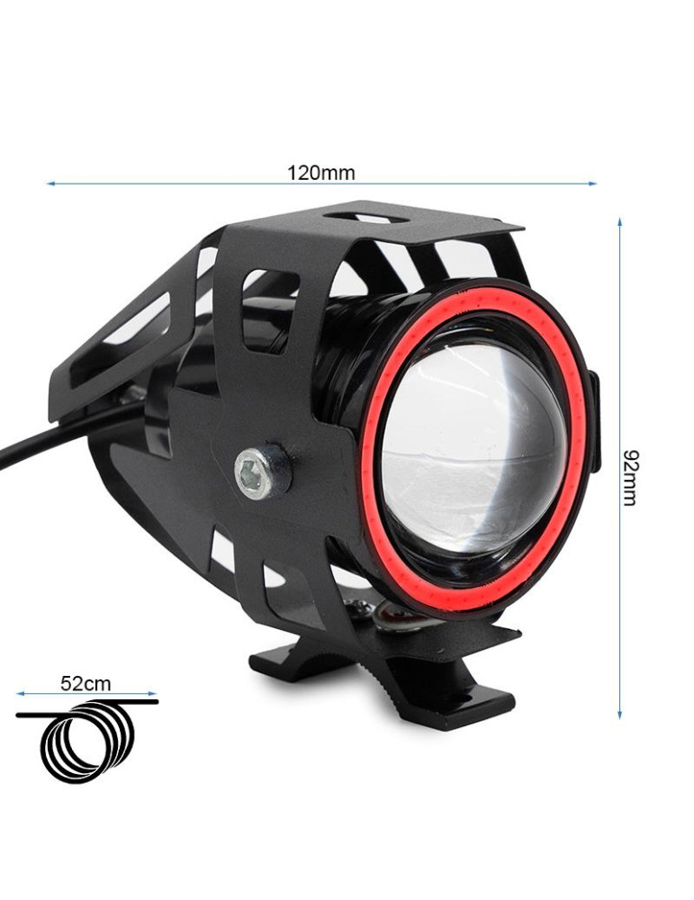 Faro led U7 12-80V rojo