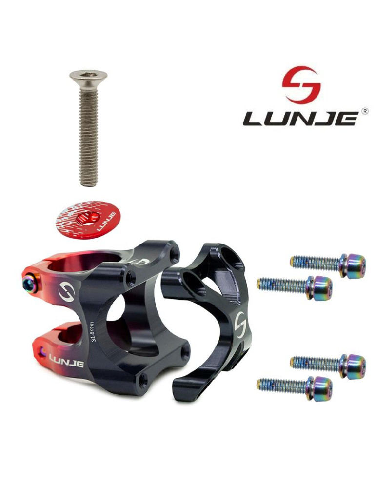 Potencia para manillares de 31,8mm EWPM-002 negro-rojo