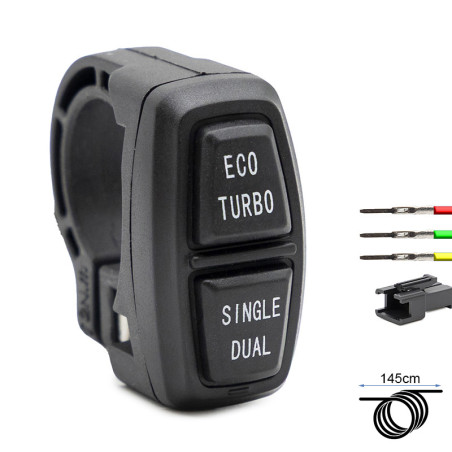Botonera ECO TURBO SINGLE DUAL - 1,5m - conector SM