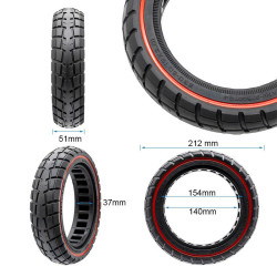 Rueda maciza ultraligera offroad 230x50 - linea roja [Ewheel] 2