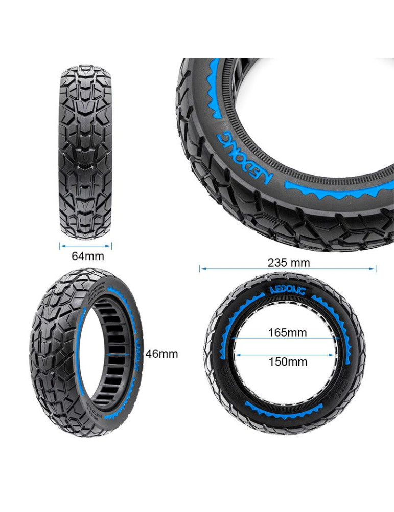 Rueda maciza ultraligera offroad 10x2,5-6,5/B44 - azul [Nedong]