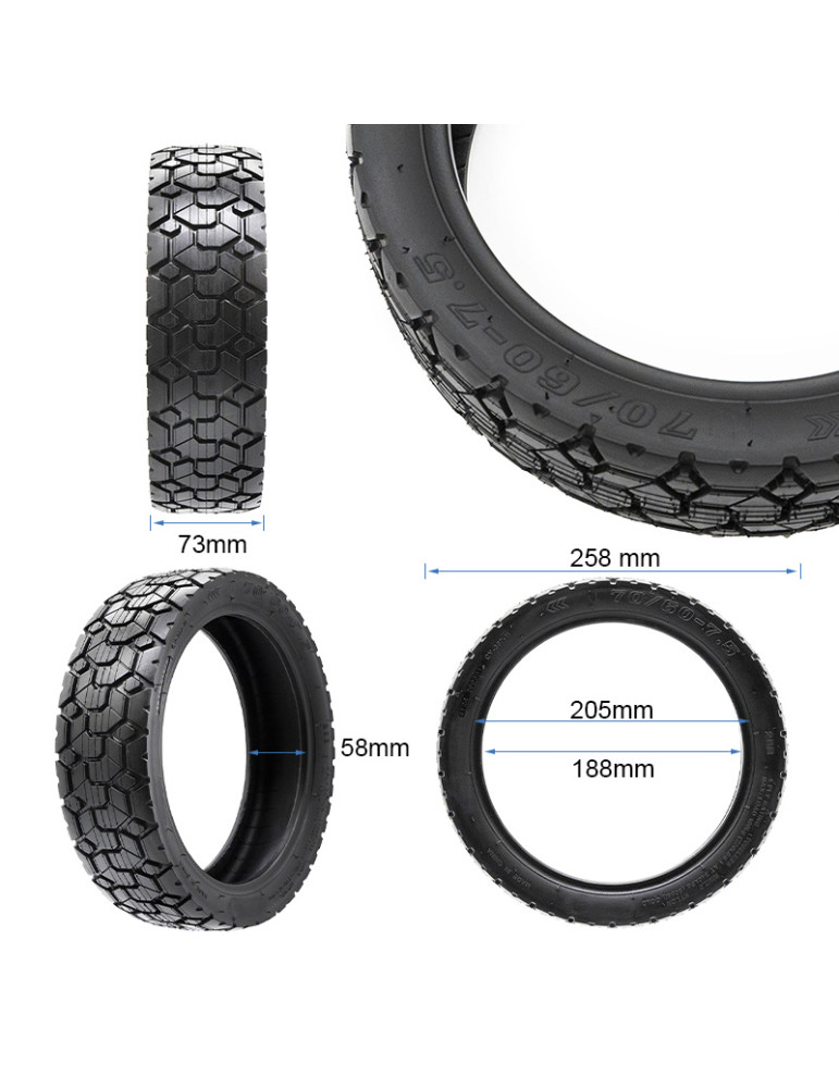 Neumático tubeless 70/60-7,5 EWHEEL RHINOTRACK