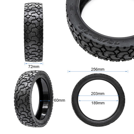 Neumático tubeless 70/60-7,5 EWHEEL RHINOTRACK Con gel antipinchazos
