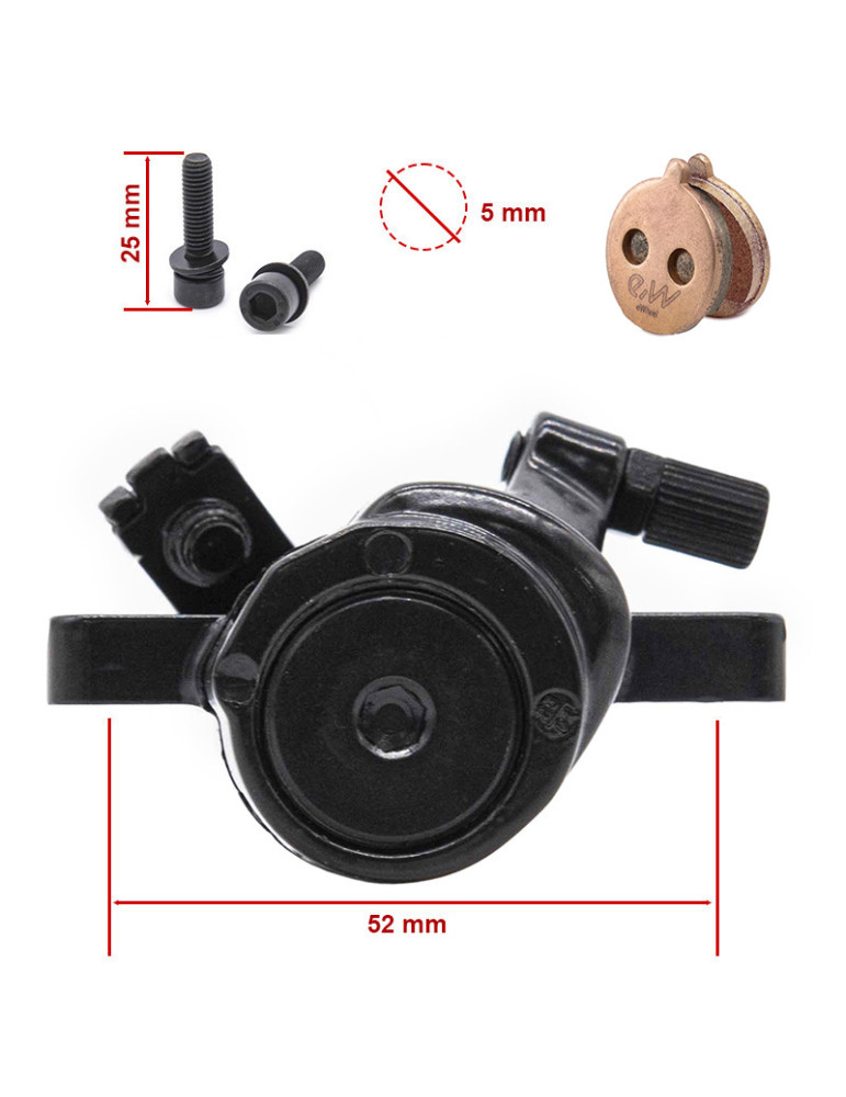 Pinza de freno CT005-M08 mecánica L 50mm negra para Ninebot series F y D