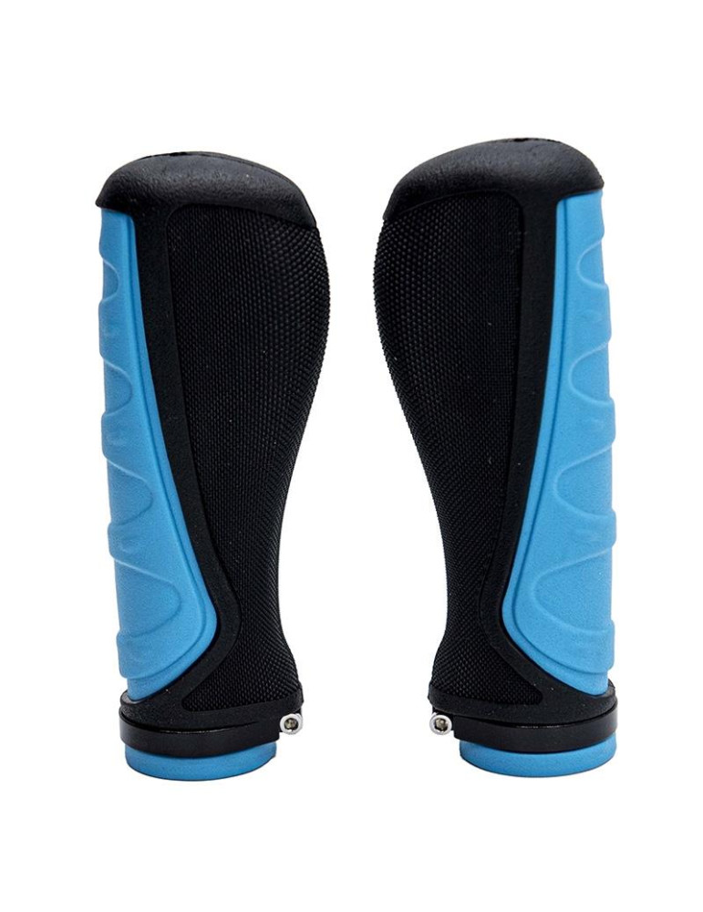 Puños de silicona ergonómicos con bloqueo azules - 2 uds