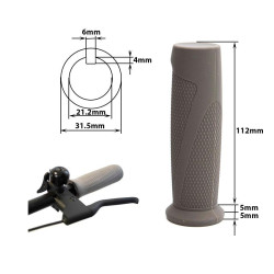 Puños de silicona grises para Ninebot series F y D - 2 uds 2