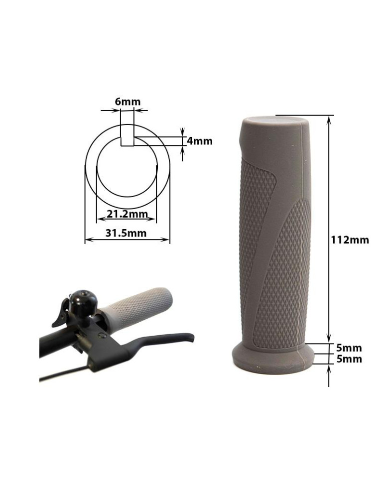 Puños de silicona grises para Ninebot series F y D - 2 uds