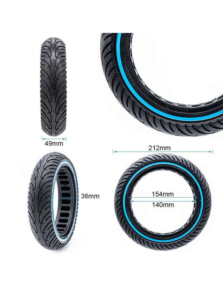 Rueda maciza ultraligera 8,5x2-6,1/B34 - línea azul [Nedong]