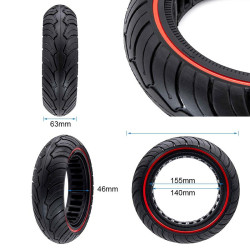 Rueda maciza ultraligera 9,5x2,5 roja para NIU [Ewheel] 2