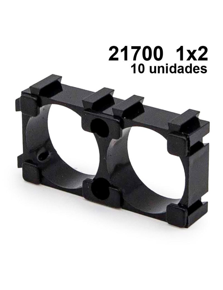Soporte baterías 21700 1x2 - 10 uds