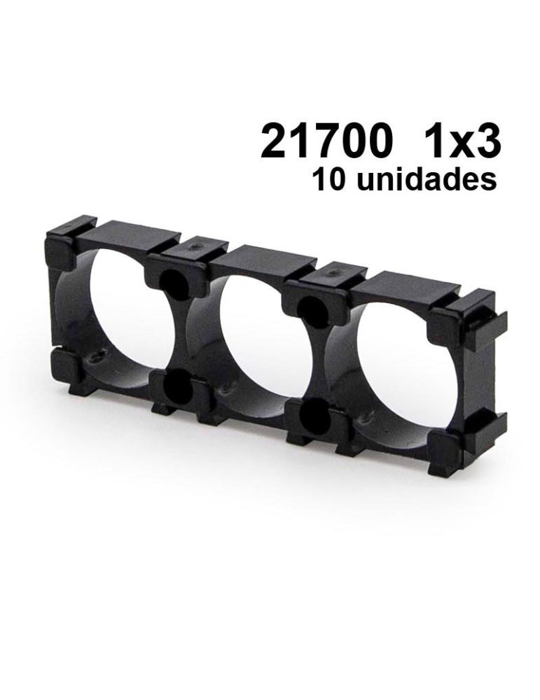 Soporte baterías 21700 1x3 - 10 uds