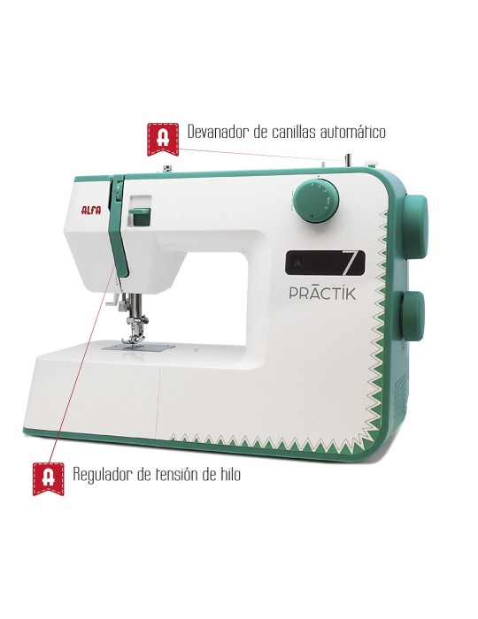 Máquina de Coser Domestica Alfa Practik 7
