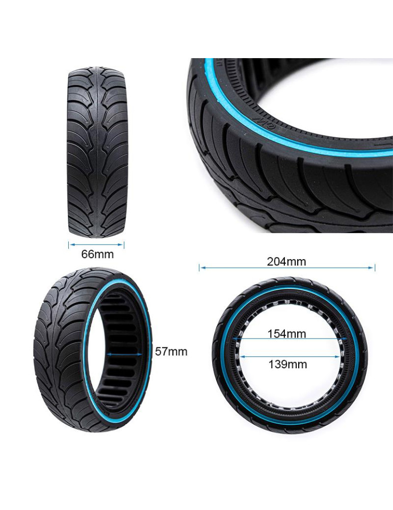 Rueda maciza ultraligera 8,5x2,5-6,1/B58 - línea azul