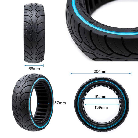 Rueda maciza ultraligera 8,5x2,5-6,1/B58 - línea azul