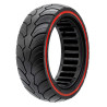 Rueda maciza ultraligera 8,5x2,5-6,1/B58 - línea roja