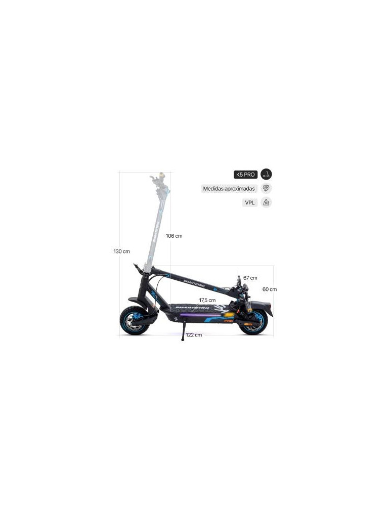 K5 PRO Smartgyro Patinete Eléctrico Homologado DGT