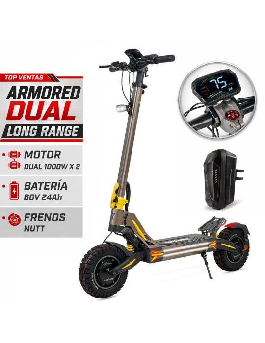 Ecoxtrem Armored Dual Long Range bronce Patinete Eléctrico Homologado DGT